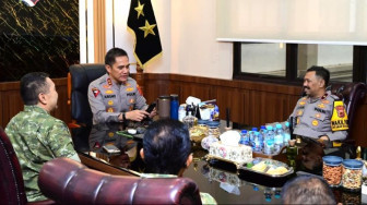 Pangdam XX/TIB Kunjungi Kapolda Jambi, Bahas Perkembangan Kamtibmas